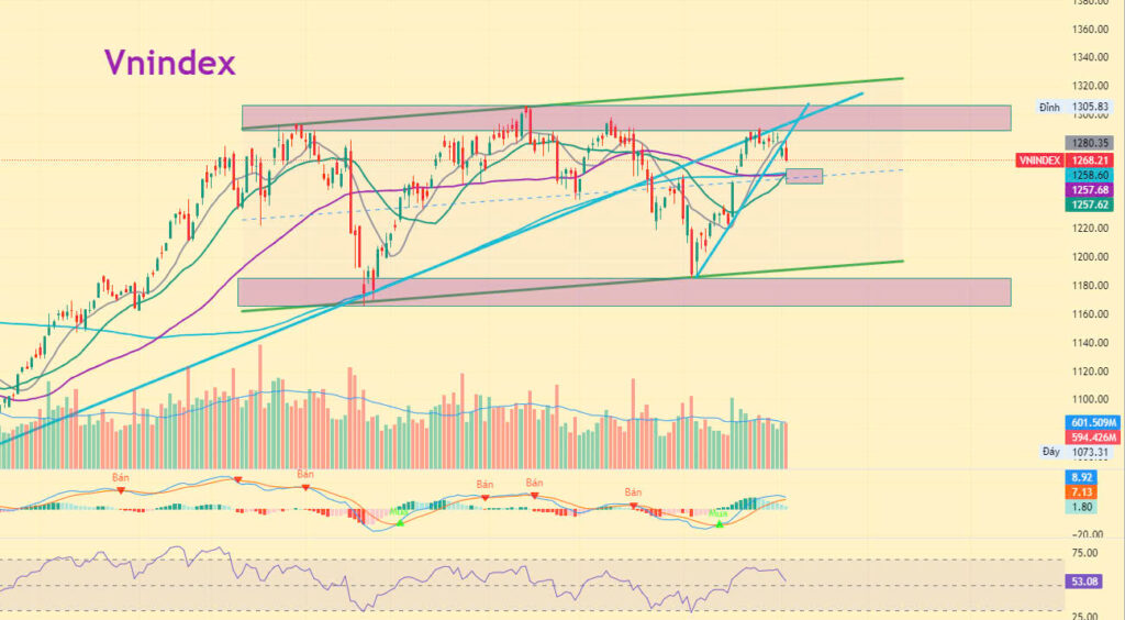 Dự báo dòng tiền Vnindex 6/9: Chờ mốc 1258+-
