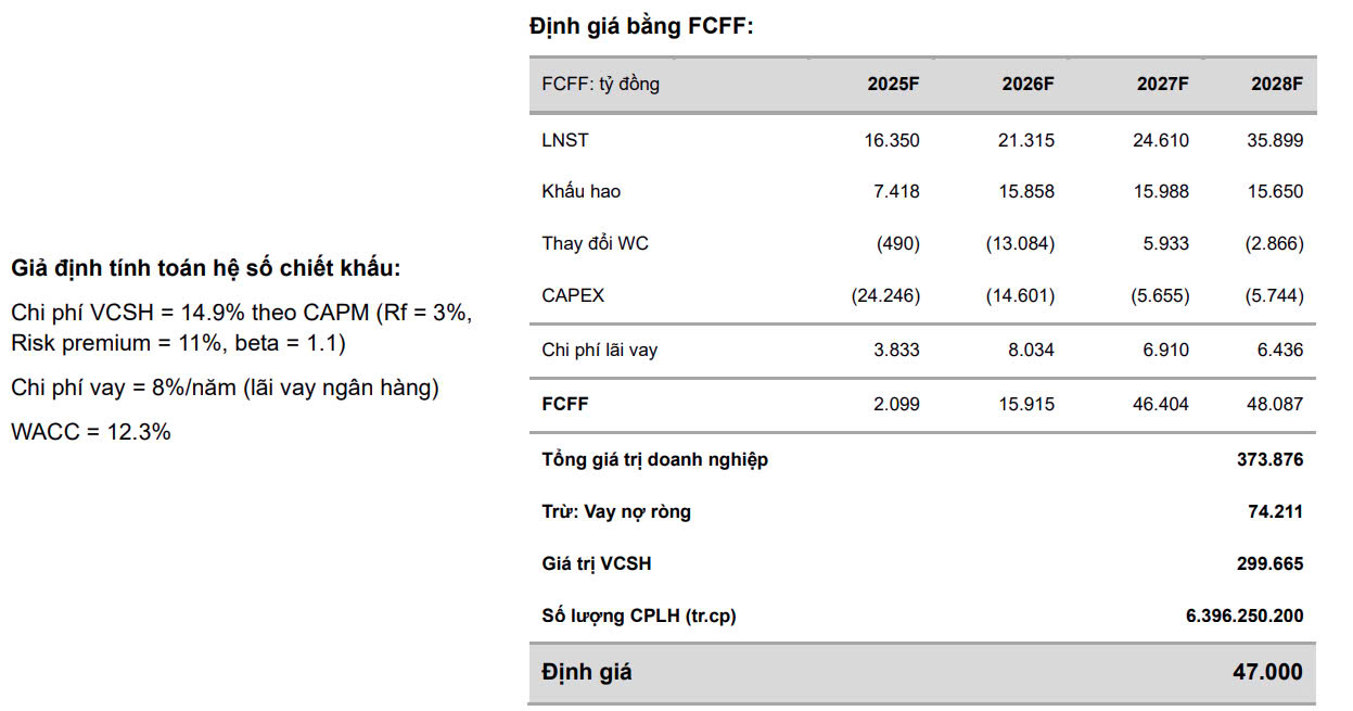 Định giá cổ phiếu HPG bằng FCFF